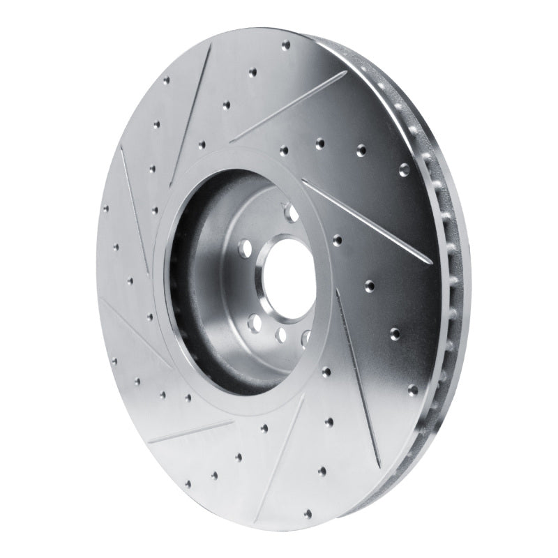 R1 Concepts R1 17-25 BMW M850i xDrive Gran Coupe Right Front Drilled & Slotted Silver Brake Rotor