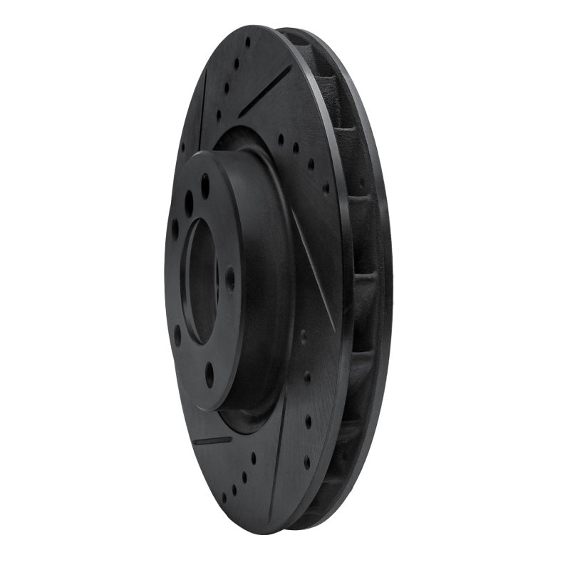 R1 Concepts R1 95-02 BMW M3 Right Front Drilled & Slotted Black Brake Rotor
