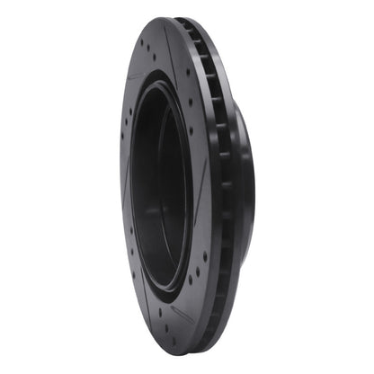 R1 Concepts R1 92-94 Mercedes-Benz E500 Rear Left Drilled & Slotted Black Brake Rotor