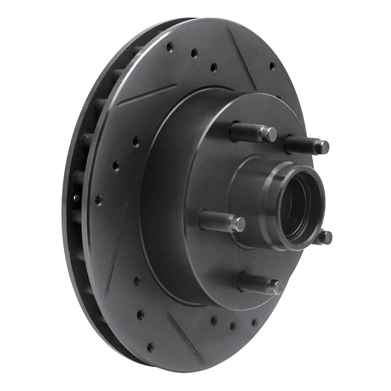 R1 Concepts R1 95-97 Ford Ranger (USA/Canada) Front Right Drilled & Slotted Black Brake Rotor