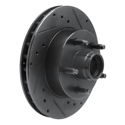 R1 Concepts R1 95-97 Ford Ranger (USA/Canada) Front Right Drilled & Slotted Black Brake Rotor