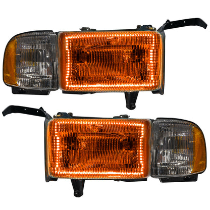 ORACLE Lighting Oracle 94-02 Dodge Ram Pre-Assembled Halo Headlights - ColorSHIFT