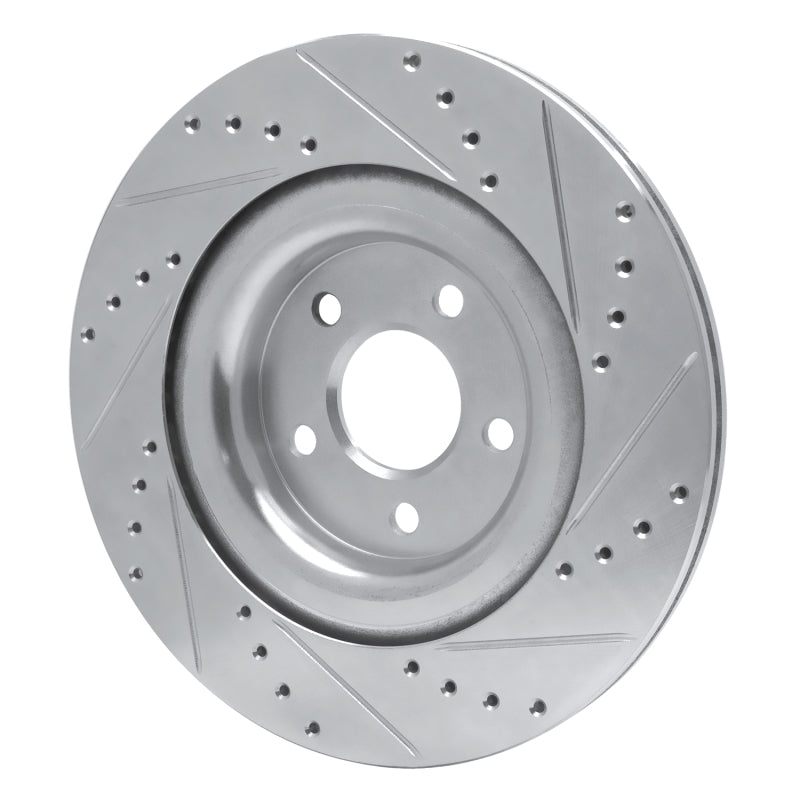 R1 Concepts R1 14-21 Jaguar F-Type Rear Left Drilled & Slotted Silver Brake Rotor