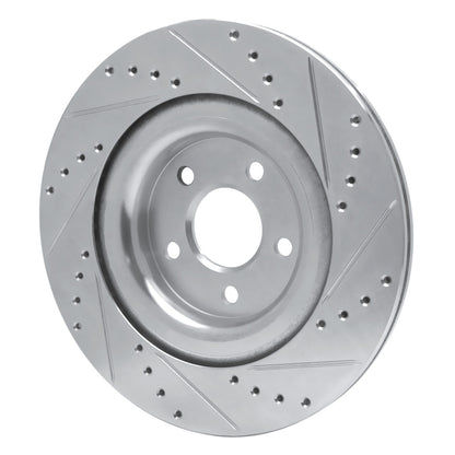 R1 Concepts R1 14-21 Jaguar F-Type Rear Left Drilled & Slotted Silver Brake Rotor