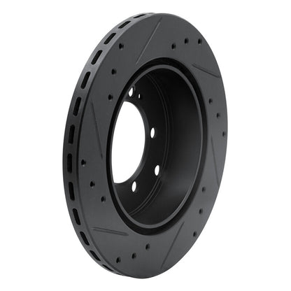 R1 Concepts R1 91-93 Dodge STEALTH Rear Right Drilled & Slotted Black Brake Rotor