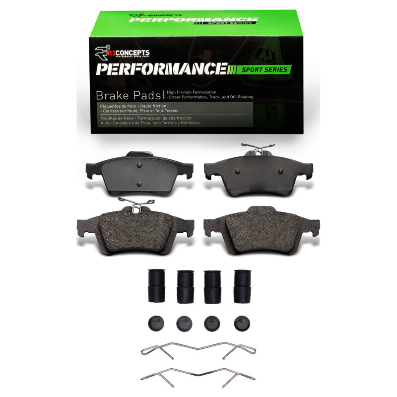 R1 Concepts R1 2003-2023 Cadillac BLS (Mexico) Rear R1 Performance Sport Pads & Hardware Kit