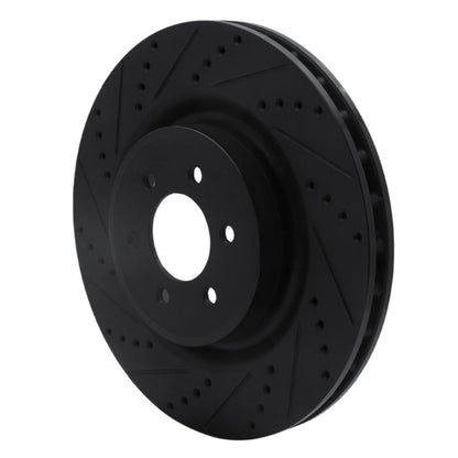 R1 Concepts R1 2003-2017 Dodge Viper Front Left Drilled & Slotted Black Brake Rotor