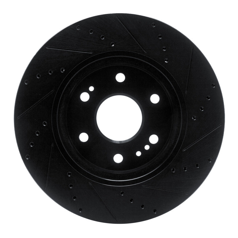 R1 Concepts R1 2019-2026 Cadillac Escalade ESV Front Left Drilled & Slotted Black Brake Rotor