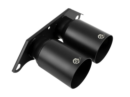 aFe Power Mach Force Xp 4in 304 SS Bolt-On Exhaust Tips Satin Black 14-19 Porsche 911 GT3 3.8L/4.0L