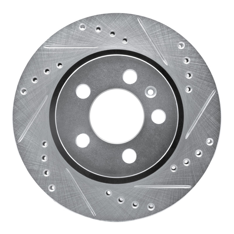R1 Concepts R1 00-06 Audi TT Quattro Rear Right Drilled & Slotted Silver Brake Rotor