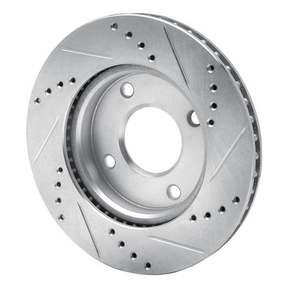 R1 Concepts R1 07-17 Nissan TIIDA (Mexico) Front Left Drilled & Slotted Silver Brake Rotor