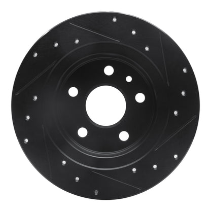 R1 Concepts R1 11-22 Buick Encore Rear Left Drilled & Slotted Black Brake Rotor