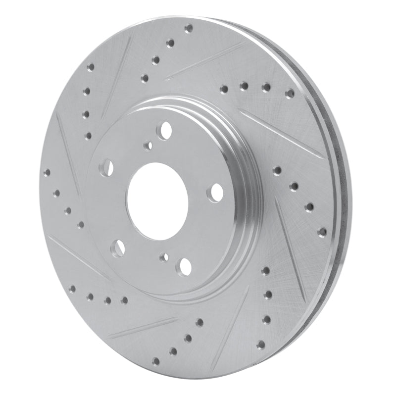 R1 Concepts R1 99-07 Lexus ES300 Front Left Drilled & Slotted Silver Brake Rotor