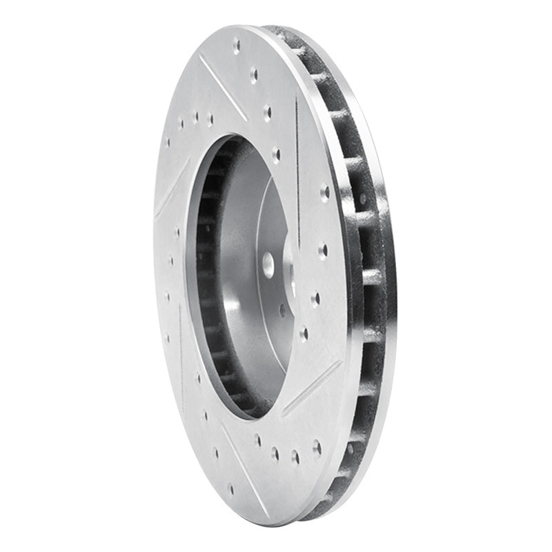 R1 Concepts R1 87-91 Toyota Camry Front Left Drilled & Slotted Silver Brake Rotor