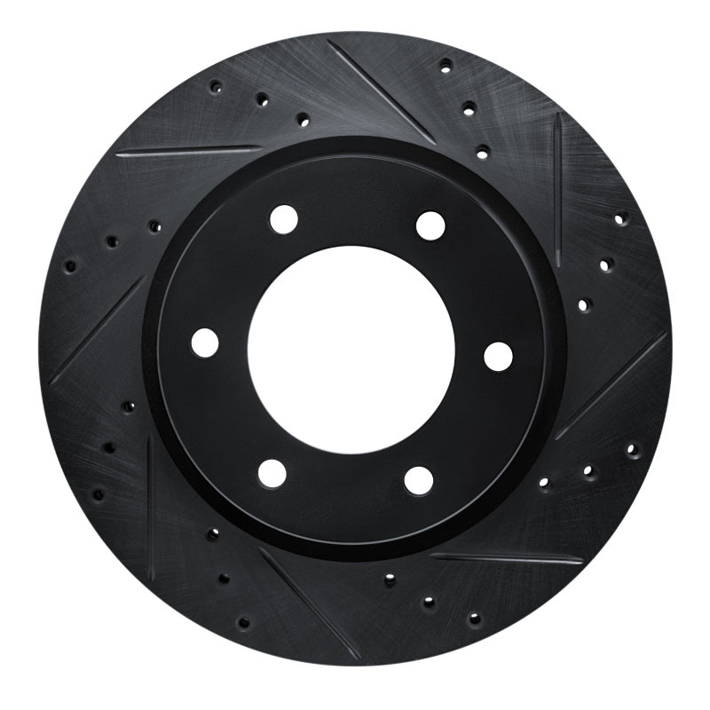 R1 Concepts R1 19-25 Ford BRONCO Front Right Drilled & Slotted Black Brake Rotor