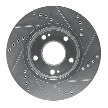 R1 Concepts R1 01-05 Hyundai SANTA FE Front Left Drilled & Slotted Silver Brake Rotor
