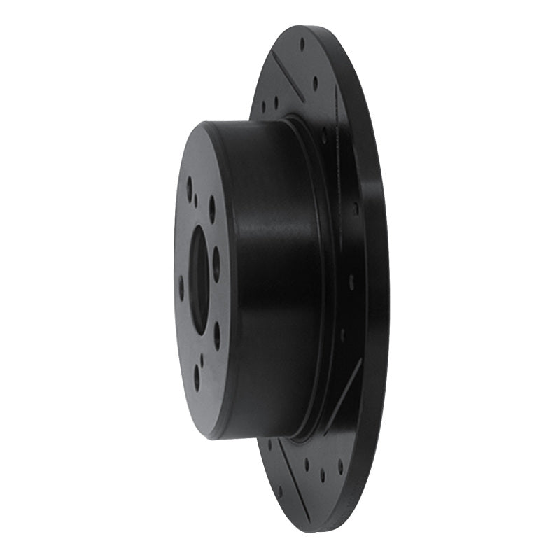 R1 Concepts R1 00-04 Toyota AVALON Rear Right Drilled & Slotted Black Brake Rotor