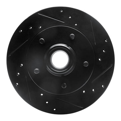 R1 Concepts R1 1982-1995 Buick Regal Front Right Drilled & Slotted Black Brake Rotor