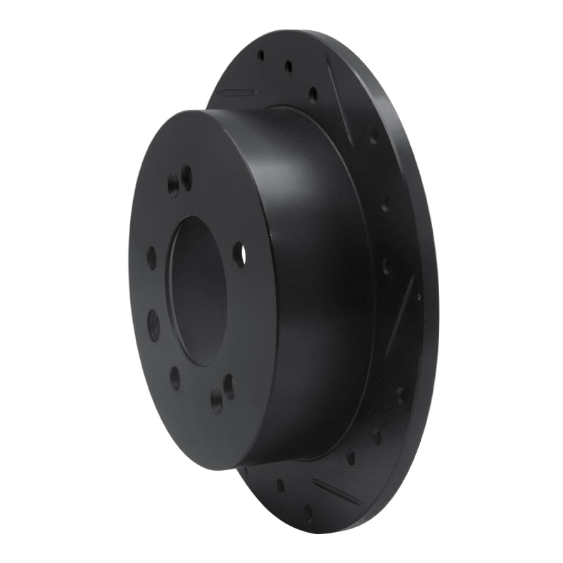 R1 Concepts R1 07-10 Hyundai Elantra Rear Right Drilled & Slotted Black Brake Rotor