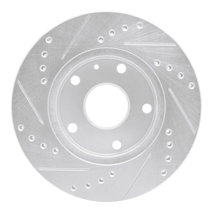 R1 Concepts R1 99-02 Daewoo Leganza Front Right Drilled & Slotted Silver Brake Rotor