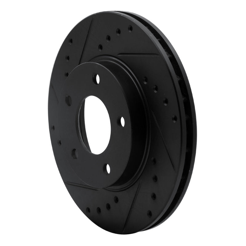 R1 Concepts R1 92-03 Mazda 929 Front Left Drilled & Slotted Black Brake Rotor