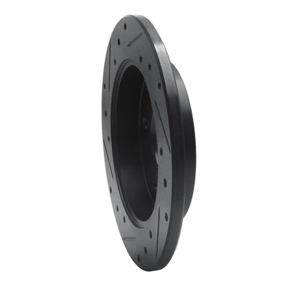R1 Concepts R1 86-92 Buick Riviera Rear Right Drilled & Slotted Black Brake Rotor