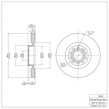 DFC 99-04 Audi A6 Quattro Front GeoSPEC Coated Rotor