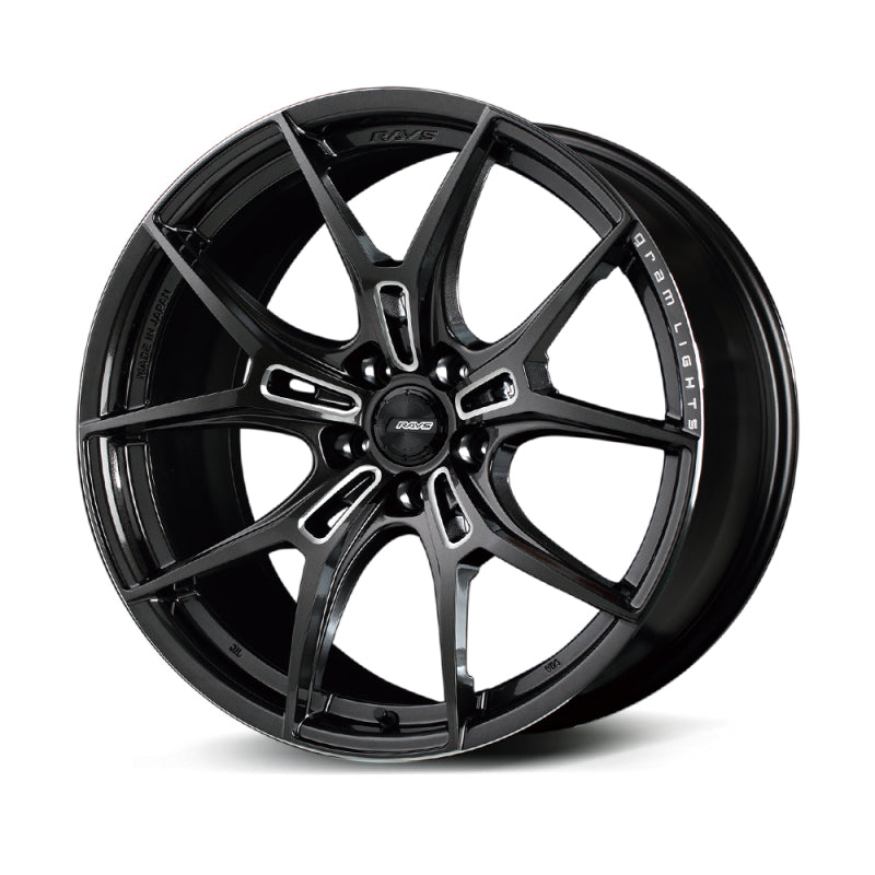 Gram Lights 57FXZ 19x10.5 +20 5x114.3 Super Dark Gunmetal and Machining Rim Edge DC Wheel