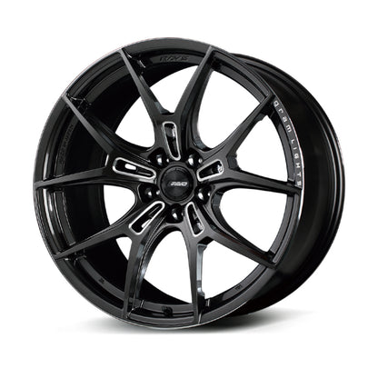 Gram Lights 57FXZ 19x10.5 +20 5x114.3 Super Dark Gunmetal and Machining Rim Edge DC Wheel