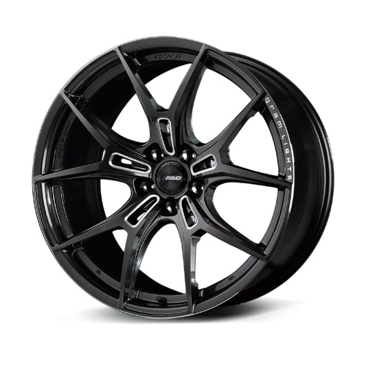 Gram Lights 57FXZ 20x9.5 +25 5x120 Super Dark Gunmetal and Machining Rim Edge DC Wheel