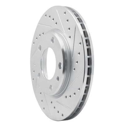 R1 Concepts R1 88-91 BMW M3 Front Right Drilled & Slotted Silver Brake Rotor