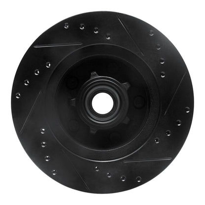 R1 Concepts R1 67-74 Buick Gran Sport Front Left Drilled & Slotted Black Brake Rotor