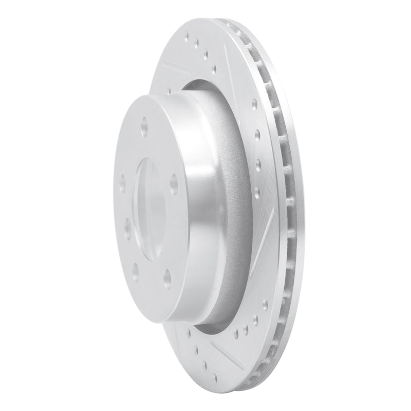 R1 Concepts R1 96-05 BMW 323CI Rear Right Drilled & Slotted Silver Brake Rotor