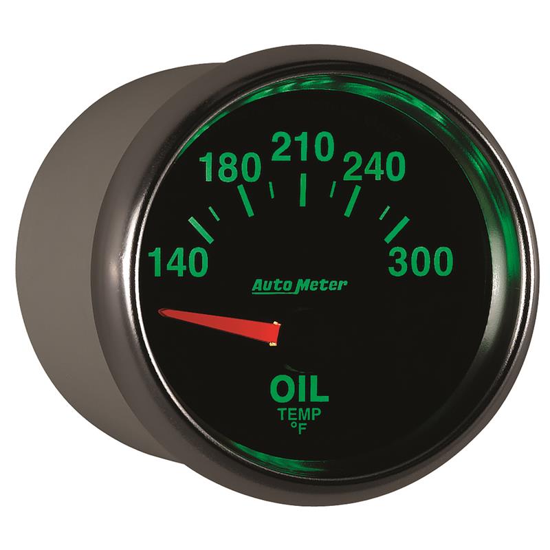 Autometer GS 52mm 140-300 Deg F Short Sweep Electronic Oil Temperature Gauge