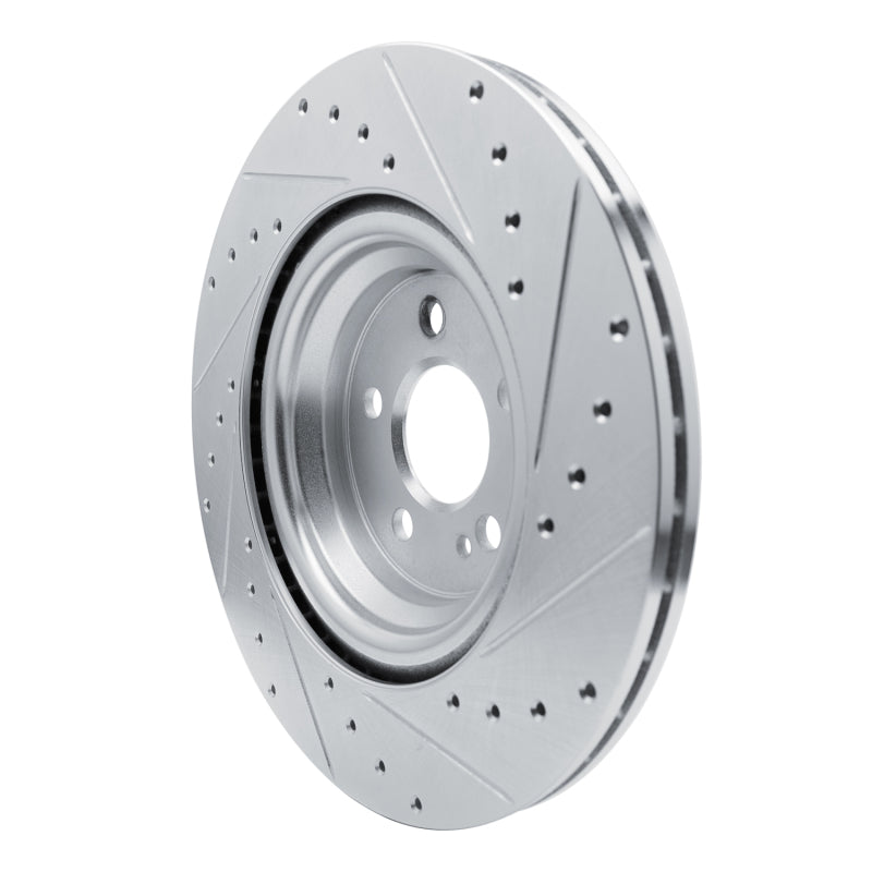 R1 Concepts R1 20-26 Mercedes-Benz GLS450 Rear Left Drilled & Slotted Silver Brake Rotor