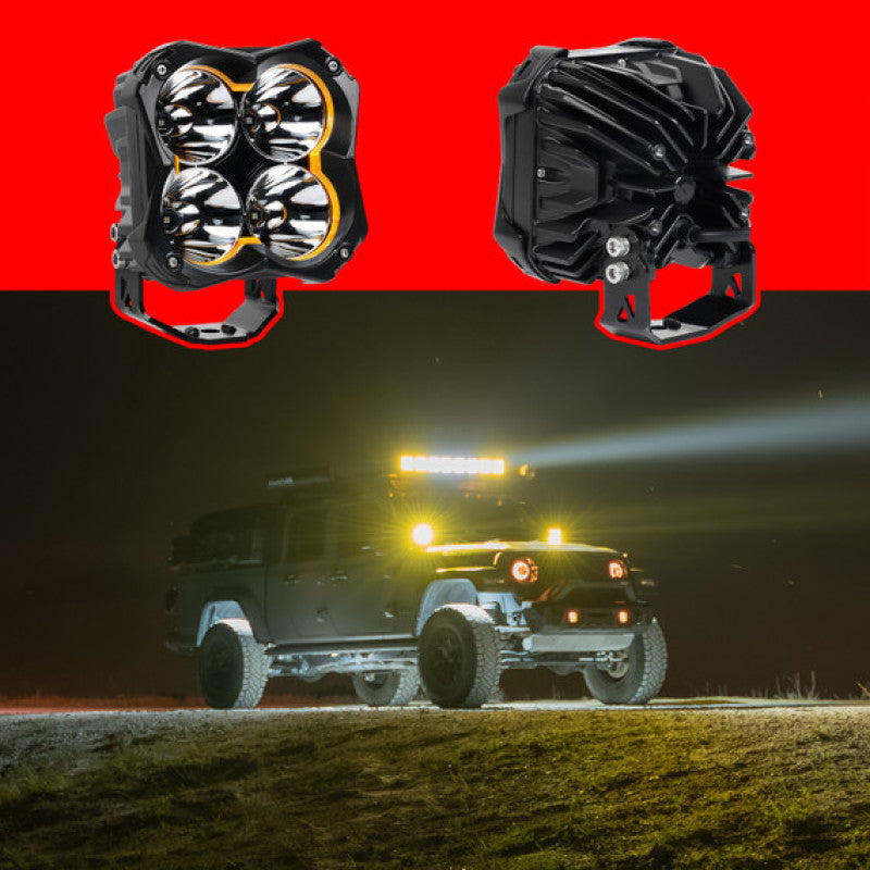 XKGLOW XK Glow Spot Beam Offroad Cube Light 2pc 5in
