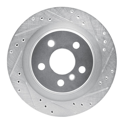 R1 Concepts R1 16-26 BMW 228I xDrive Gran Coupe Rear Right Drilled & Slotted Silver Brake Rotor