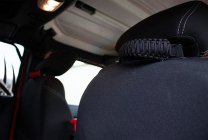 Fishbone Offroad Head Rest Paracord Grab Handles - Black