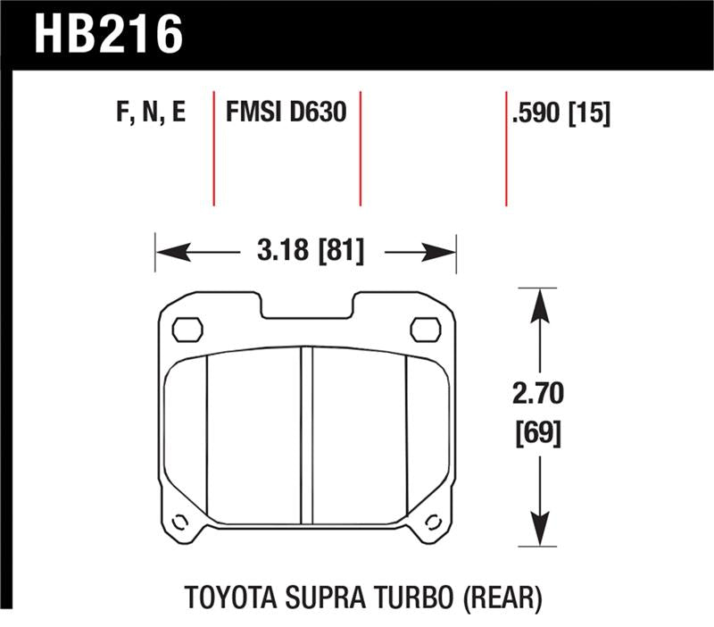 Hawk Performance Hawk 93-98 Toyota Supra TT HPS Street Rear Brake Pads