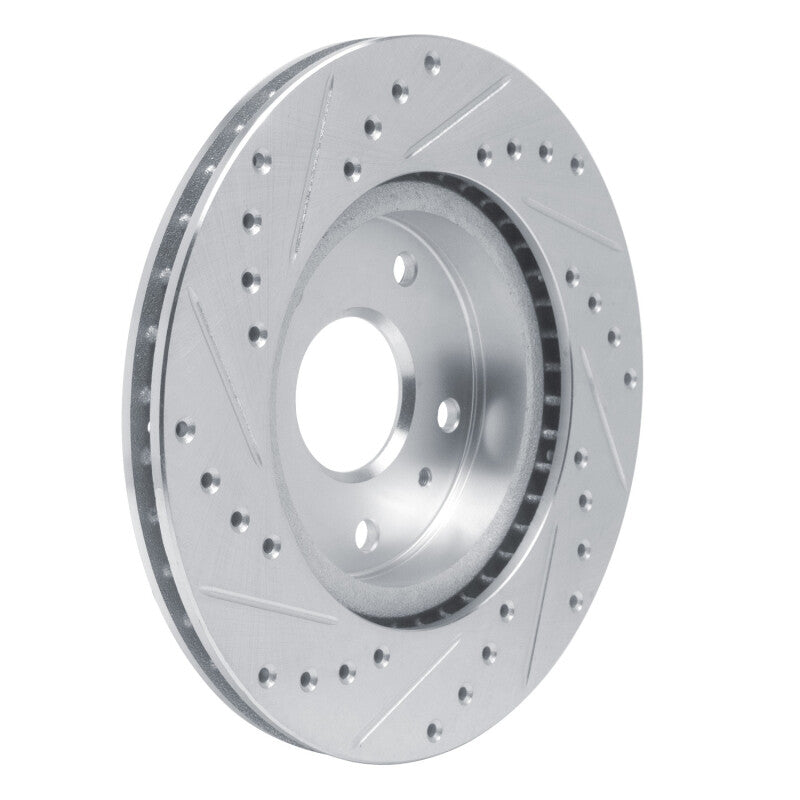 R1 Concepts R1 88-89 Chevrolet C3500 Front Right Drilled & Slotted Silver Brake Rotor