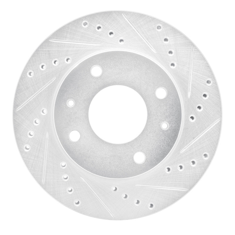 R1 Concepts R1 01-03 Hyundai SONATA Front Right Drilled & Slotted Silver Brake Rotor