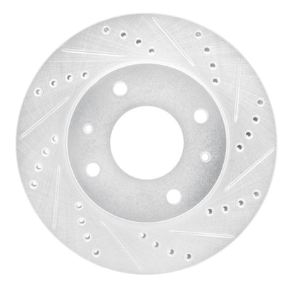 R1 Concepts R1 01-03 Hyundai SONATA Front Right Drilled & Slotted Silver Brake Rotor