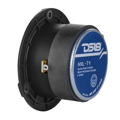 DS18 3.8in 120 Watts RMS 4 ohm 1in Aluminum Vc Super Bullet Tweeter Black