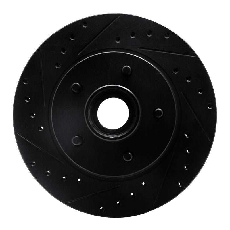 R1 Concepts R1 93-95 Chevrolet G20 Front Left Drilled & Slotted Black Brake Rotor