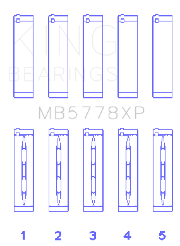 King Engine Bearings Audi BYT/ CDNC/ CCZD/ CPSA (Size 0.26) Main Bearing Set