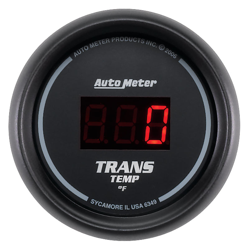 Autometer Z Series 52mm Black Digital 0-300 Deg F Transmission Temperature Gauge