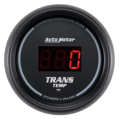 Autometer Z Series 52mm Black Digital 0-300 Deg F Transmission Temperature Gauge