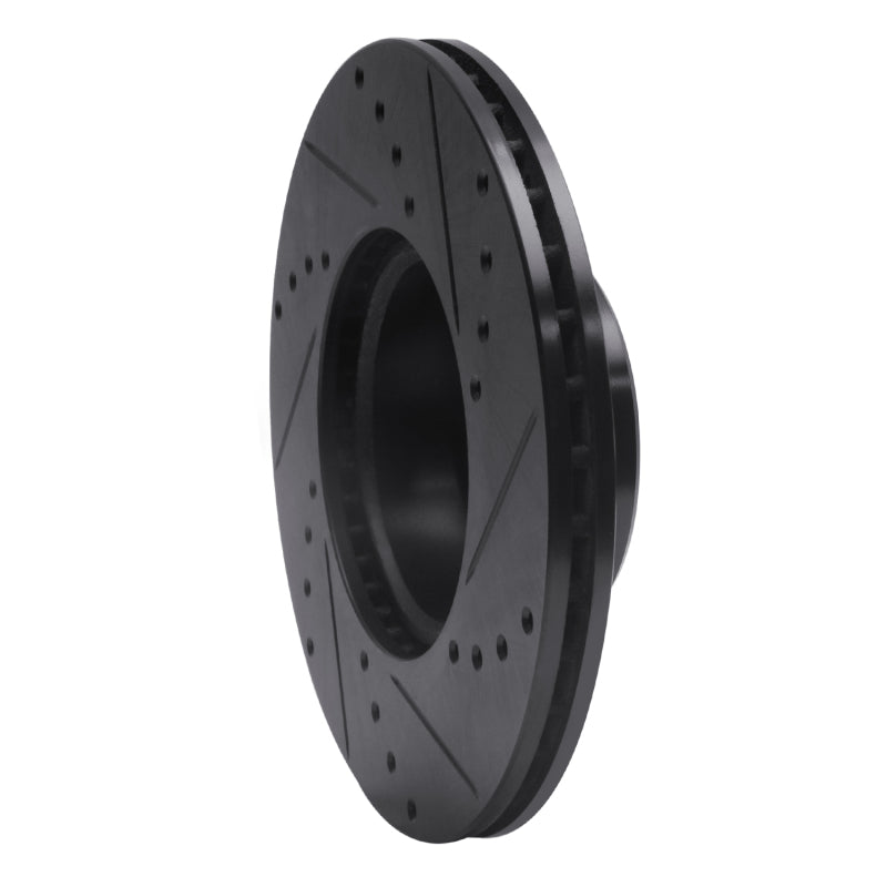 R1 Concepts R1 72-80 Mercedes-Benz 280SE Front Left Drilled & Slotted Black Brake Rotor