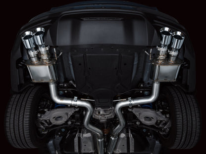 AWE Tuning AWE 2024 Ford Mustang GT Fastback S650 RWD SwitchPath Cat-Back Exhaust w/ Quad Chrome Silver Tips