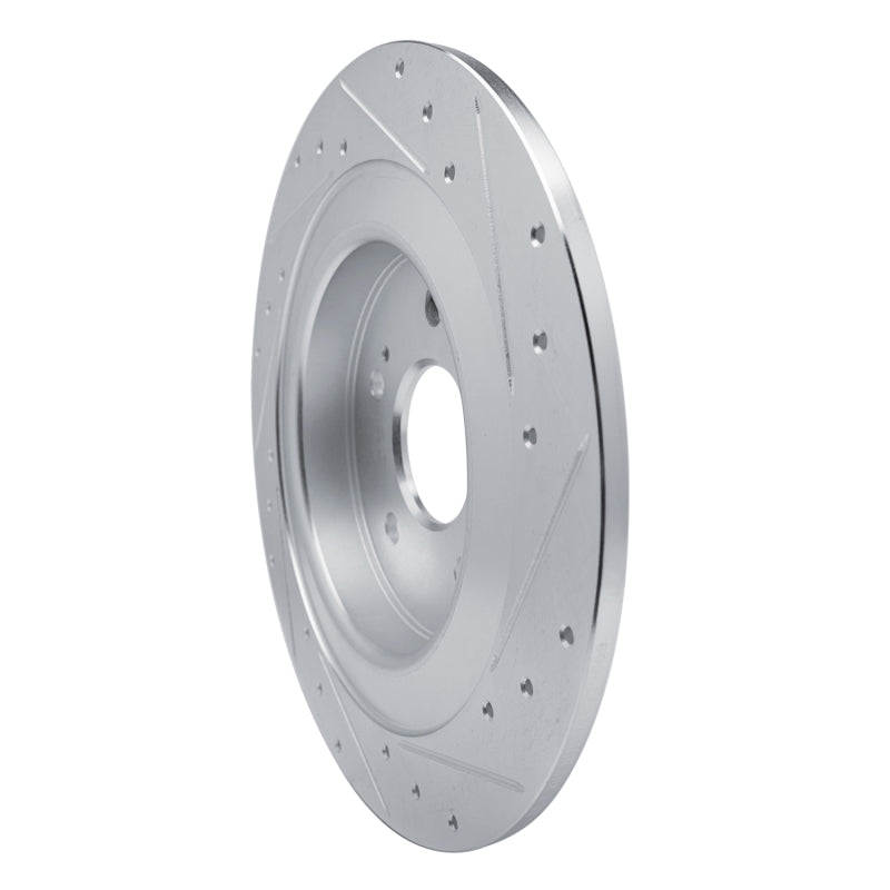 R1 Concepts R1 2021-2025 Acura TLX Rear Left Drilled & Slotted Silver Brake Rotor